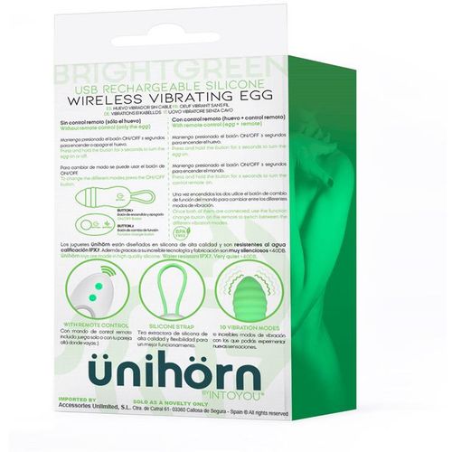 Unihorn Brightgreen Egg vibrator slika 17