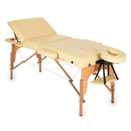 KLARFIT Mt 500 stol za masažu, Bež slika 9