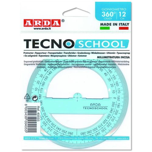 ARDA kutomjer  tecnoschool 12cm/360° blister 405ss slika 2