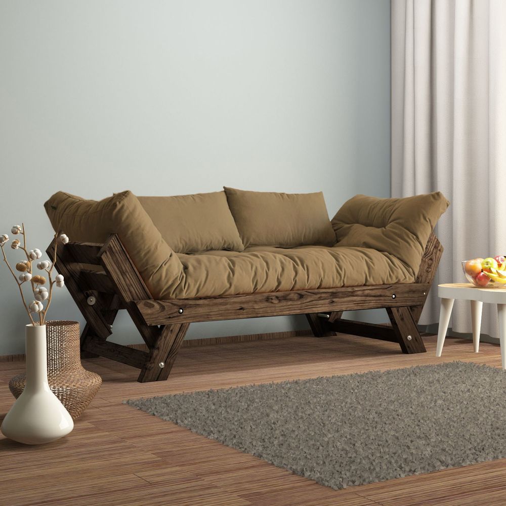 Dvosjed sofa CPT8119-210 - boje: Orah, Kamelija slika 1