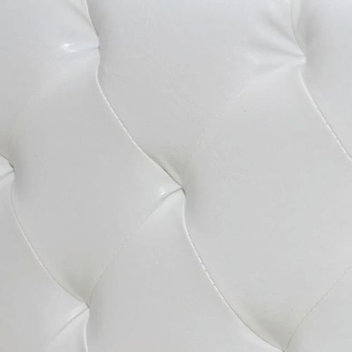 Krevet od umjetne kože s madracem bijeli 180 x 200 cm slika 32