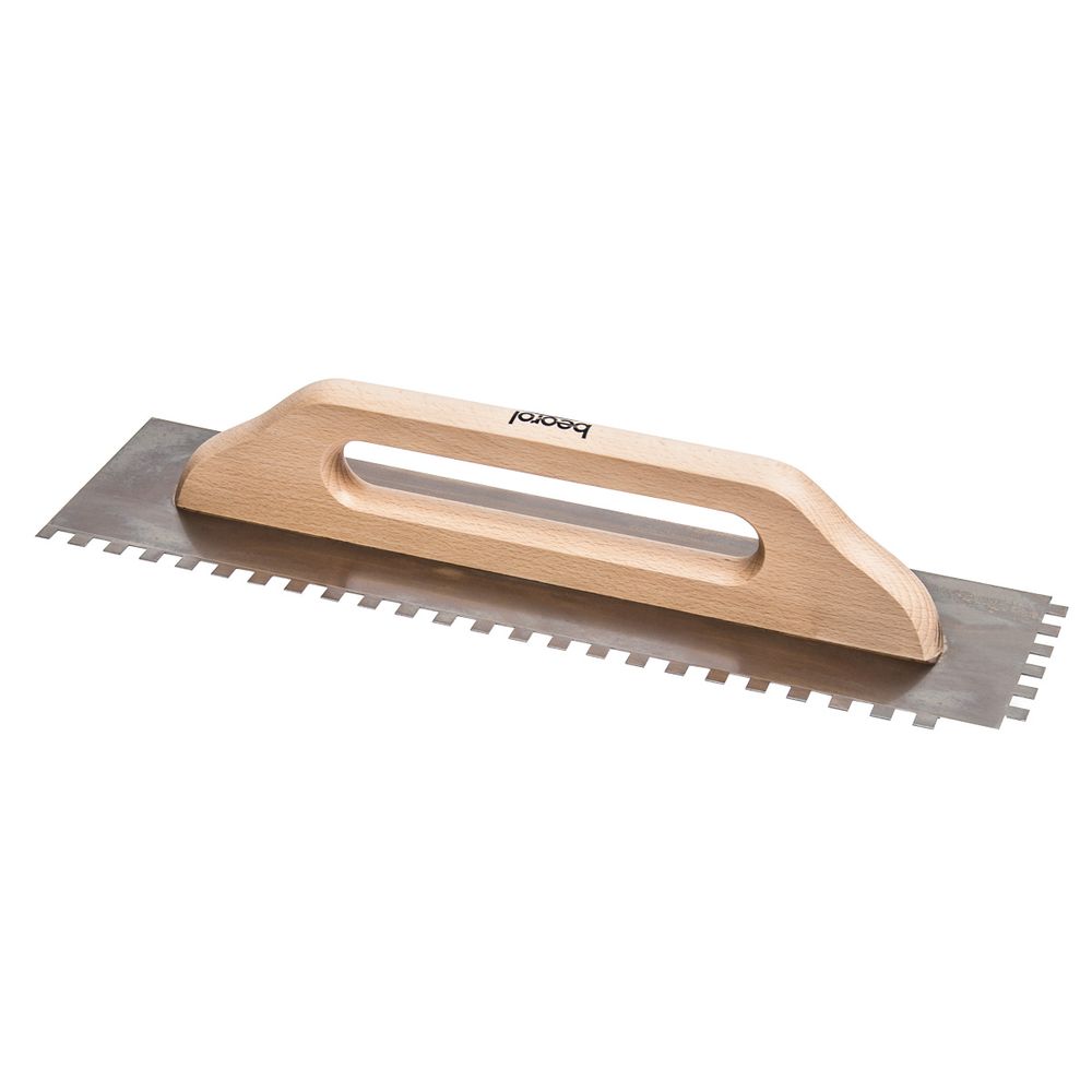 Beorol Gleterica Inox, drvena drška, nazubljena 480x130mm  slika 2