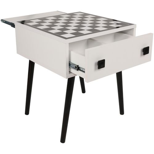 Woody Fashion Šahovski stol, Bijela boja Crno, Chesso - Black, White slika 12