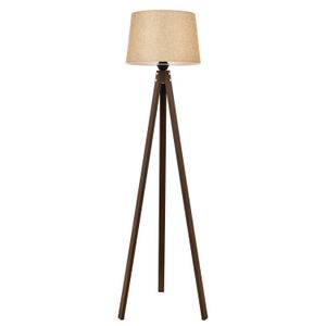 Podna Lampa LM-65214-1E u Boji Oraha sa Krem Svetlosnim Kupolom