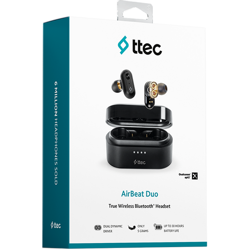 Ttec Slušalice - True Wireless Headsets - AirBeat Duo - Black slika 5