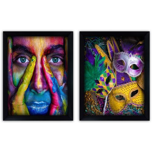 SYC7436502415470 Multicolor Decorative Framed Painting (2 Pieces) slika 2