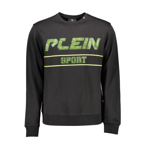 PLEIN SPORT SWEATSHIRT WITHOUT ZIP MAN BLACK slika 1