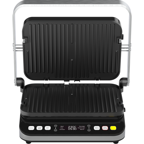AENO ''Electric Grill EG5: 2000W, 2 heating modes - Lower Grill, Both Grills, 6 preset programs, Defrost, Max opening angle -180°, Temperature regulation, Timer, Removable double-sided plates, Plate size 320*220mm'' slika 7