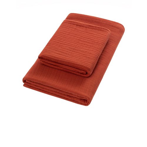Muslin - Tile Red Tile Red Towel Set (2 Pieces) slika 5
