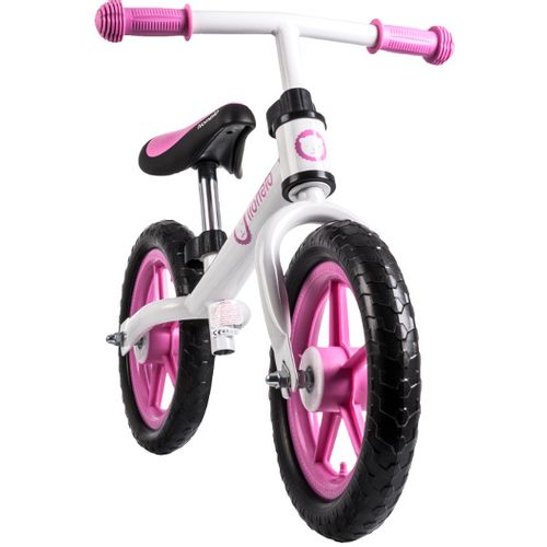Lionelo dječji bicikl - guralica FIN PLUS 12" rozi/bijeli slika 1