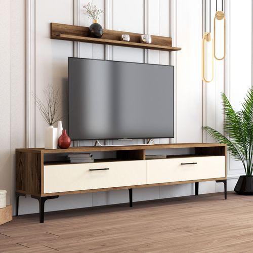 Woody Fashion TV jedinica, Istanbul - Walnut, Cream slika 2