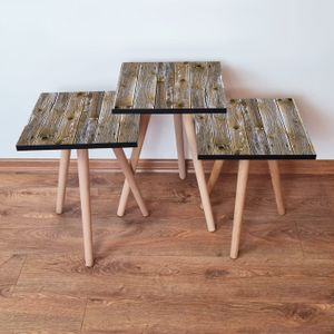 Nesting Table (3 komada) 3Shp381 - boja: Smeđa