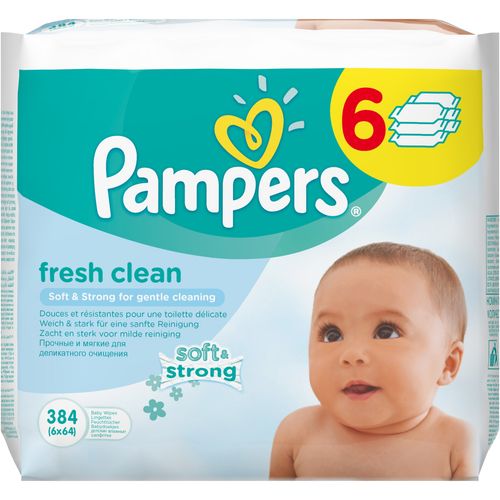 Pampers Dječje vlažne maramice Baby Fresh Clean, 6 x 64 komada slika 1