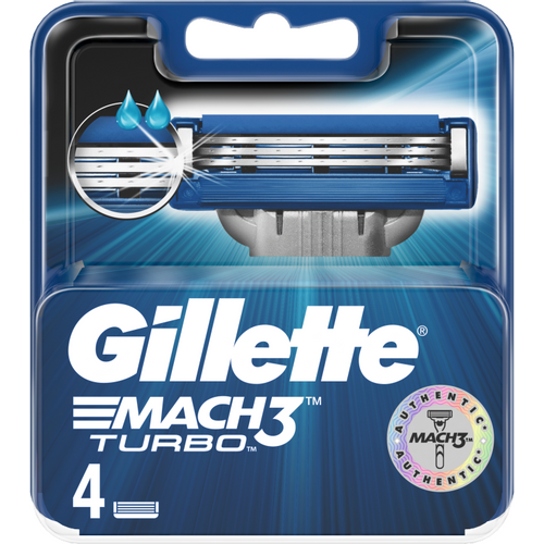 Gillette MACH3 Turbo Zamjenske Britvice 4 komada slika 1