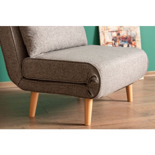 Atelier Del Sofa Fotelja na razvlačenje, Svijetlo siva, Folde Single - Light Grey slika 6