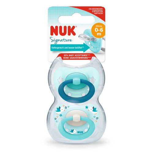 NUK duda varalica - silikon Signature (0-6 m), 2 kom multicolor 10730617 slika 1