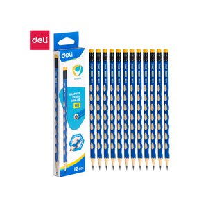 GRAFITNE OLOVKE DELI U TOUCH GRIP PLAVE SA GUMICOM HB 1/12 EC016-HB