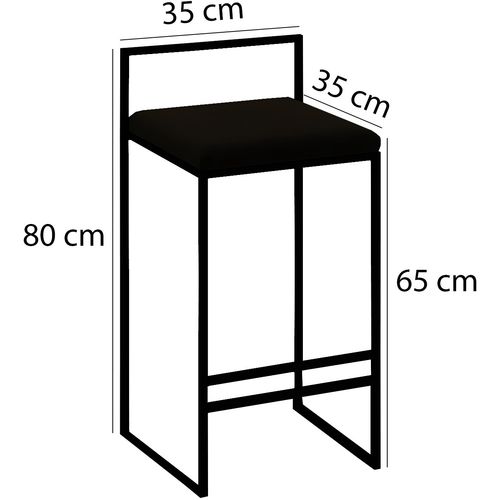 Woody Fashion Barska stolica, Nordic - Black slika 6