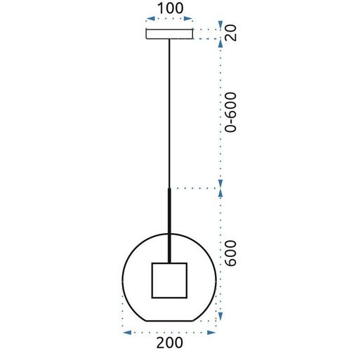 TOOLIGHT Staklena viseća svjetiljka crna Loft APP557-1CP 20cm slika 11