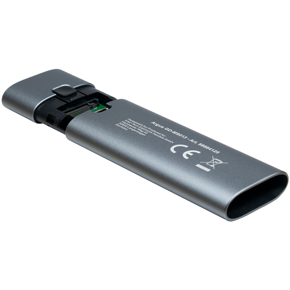 Inter-tech GD-MS013 Kućište za SSD M.2 USB C sa Kablom, Aluminijum slika 2
