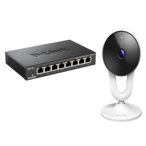 D-Link 8‑Port neupravljiv Switch DGS-108/E + WI-FI Kamera slika 1