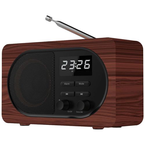 MeanIT Bežični zvučnik, Radio Alarm Sat, Bluetooth, 5W - B4 slika 1