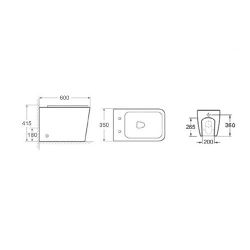 WC školjka podna LT 003 rimless slika 2