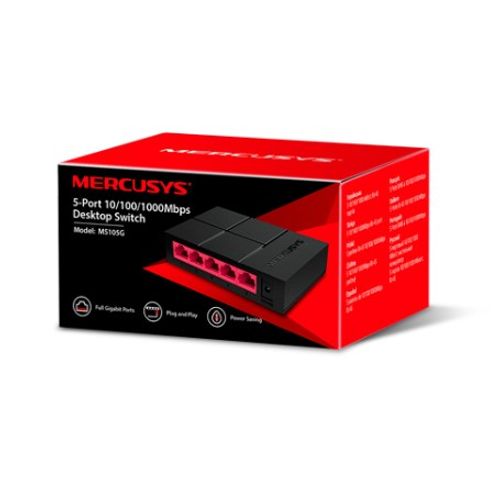 Mercusys MS105G 5port 10/100/1000Mbps Desktop Switch (55775) slika 1