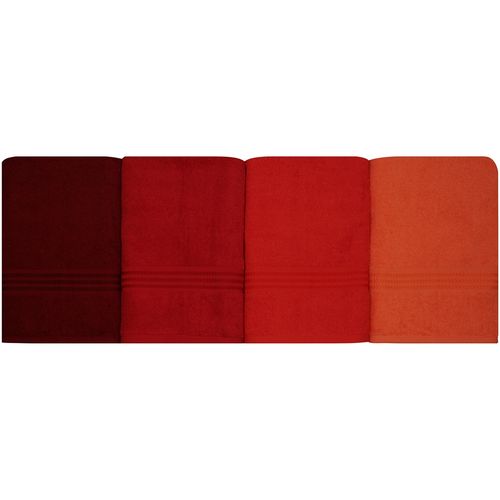 L'essential Maison Rainbow - Set Peškira za kupatilo u bojama crvene, bledo narandÅ¾aste, narandÅ¾aste i fuksije (4 komada) slika 3