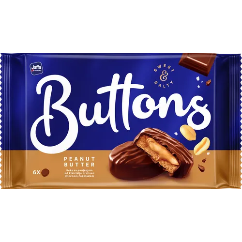 Jaffa Buttons kikiriki maslac 95 g KRATAK ROK slika 1