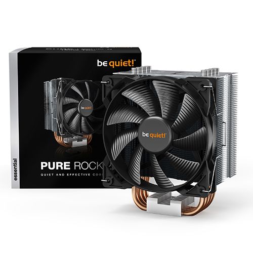 be quiet! BK006 Pure Rock 2 [with LGA-1700 Mounting Kit], 150W TDP, 120mm PWM fan, brushed aluminum, thermal grease (already applied), backplate mounting set for Intel and AMD slika 1