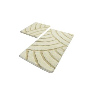 Alya - Ecru Multicolor Acrylic Bathmat Set (2 Pieces)