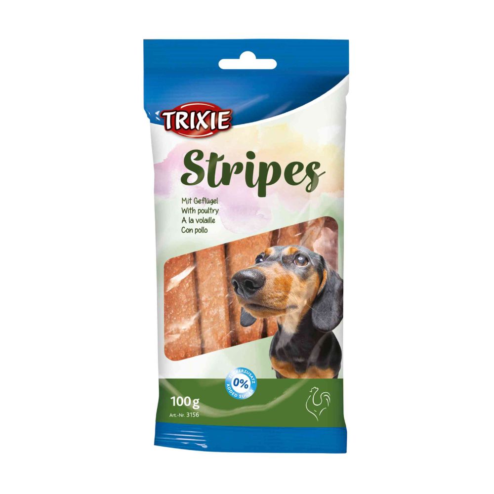 Trixie poslastica za pse 10 Stripes light perad 100 g slika 1