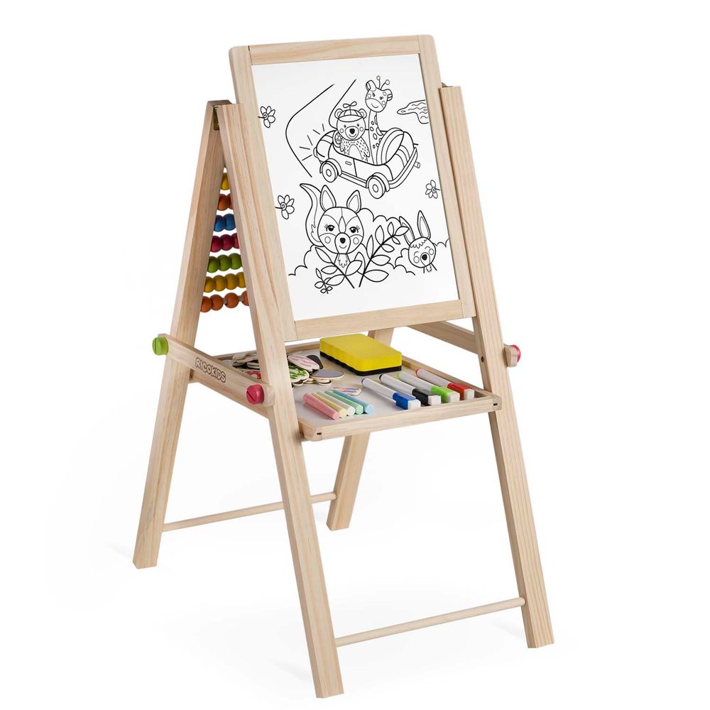 Ricokids sklopiva magnetska ploča za kredu 62 x 28 x 44 cm slika 3