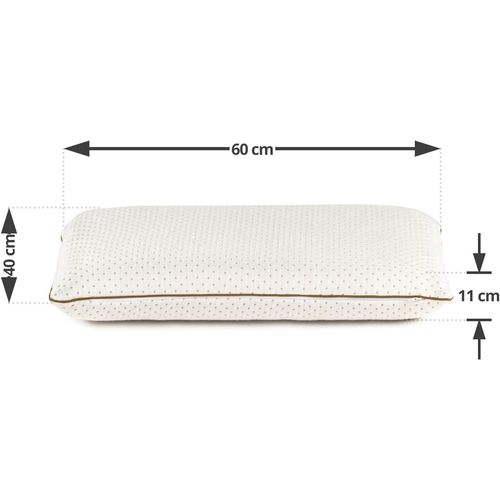 Klasični jastuk Vitapur od lateksa s piramidnom strukturom - 65x40 cm 1+1 gratis slika 4
