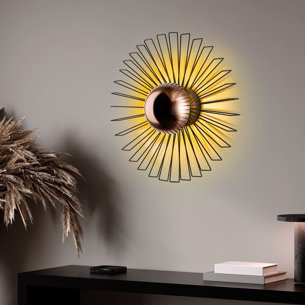 Zidna Lampa Kaya - 15235 - L, boje: Crna slika 2