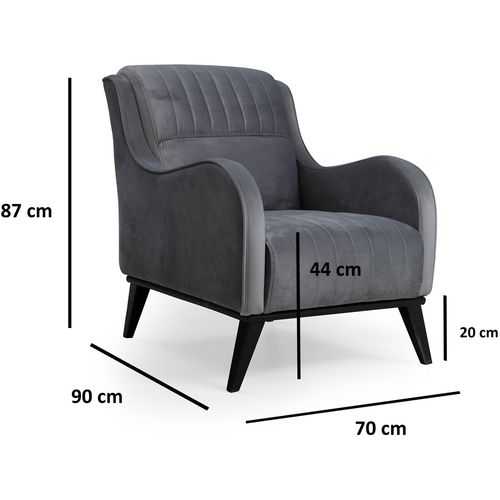 Lisa - Anthracite Anthracite Wing Chair slika 4