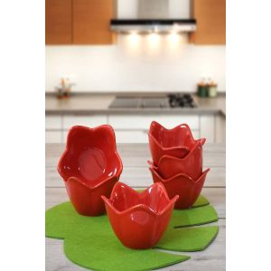 Hermia Concept Set zdjelica (6 komada), Red Lily Snack Bowl 12 Cm 6 Pieces