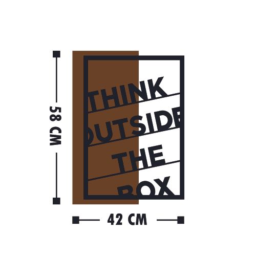 Wallity Ukrasni drveni zidni dodatak, Think Outside The Box slika 3