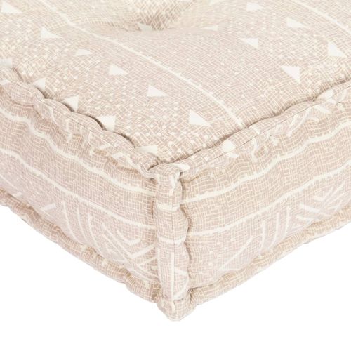 283794 Pouffe 100x100x20 cm Beige Fabric slika 29