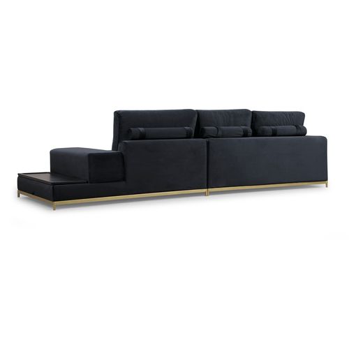 Atelier Del Sofa Line With Side Table - Crni zlatni trosed sa 4 mesta slika 12
