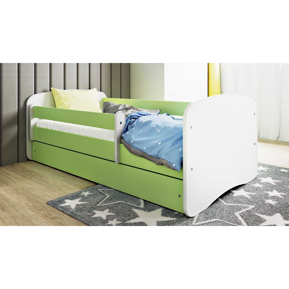 Drveni dječji krevet Perfetto sa ladicom - 160x80cm - Zeleni slika 1