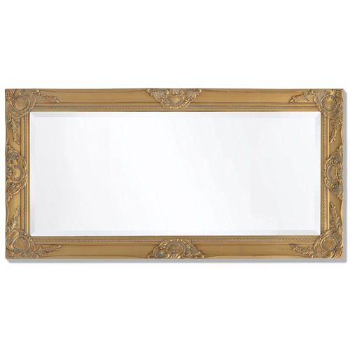 Zidno Ogledalo Barokni stil 100x50 cm Zlatna boja slika 6