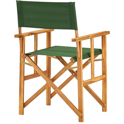 Redateljska stolica od masivnog bagremovog drva zelena slika 20