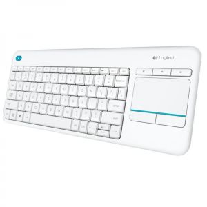 Bežična tipkovnica Logitech K400 Plus s touchpadom, bijela (Unifying, SLO gravura)