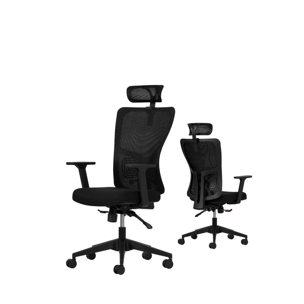 Set kancelarijskih stolica Lumbar 126 - crna boja (2 komada) slika 2