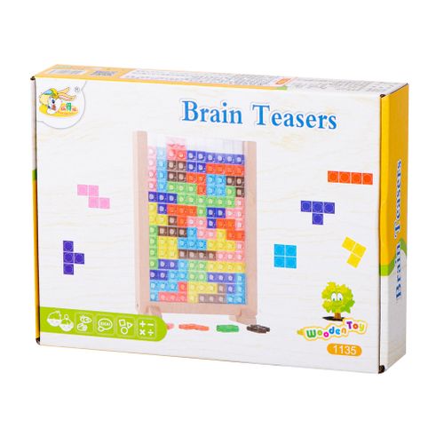 Montessori vertikalni tetris u drvenom okviru slika 9