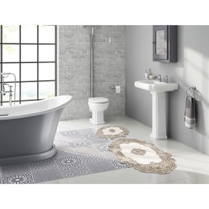 210FG41715KR Cream Bathmat Set (2 Pieces)