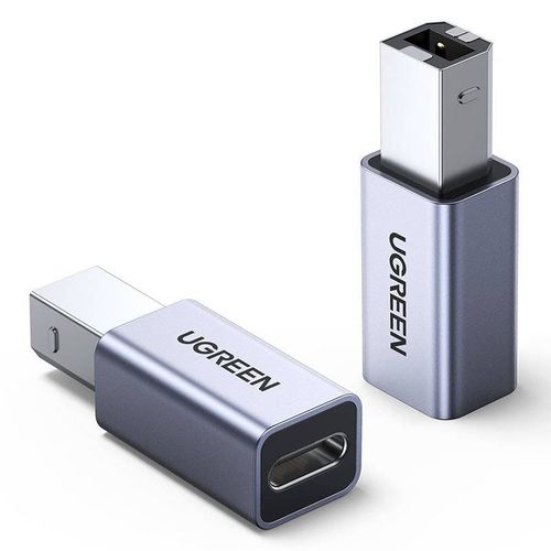 Adapter UGREEN, USB-C (Ž) na USB-B (M), sivi slika 1