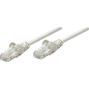 Intellinet 325950 RJ45 mrežni kabel, Patch kabel cat 5e U/UTP 10.00 m siva  1 St.